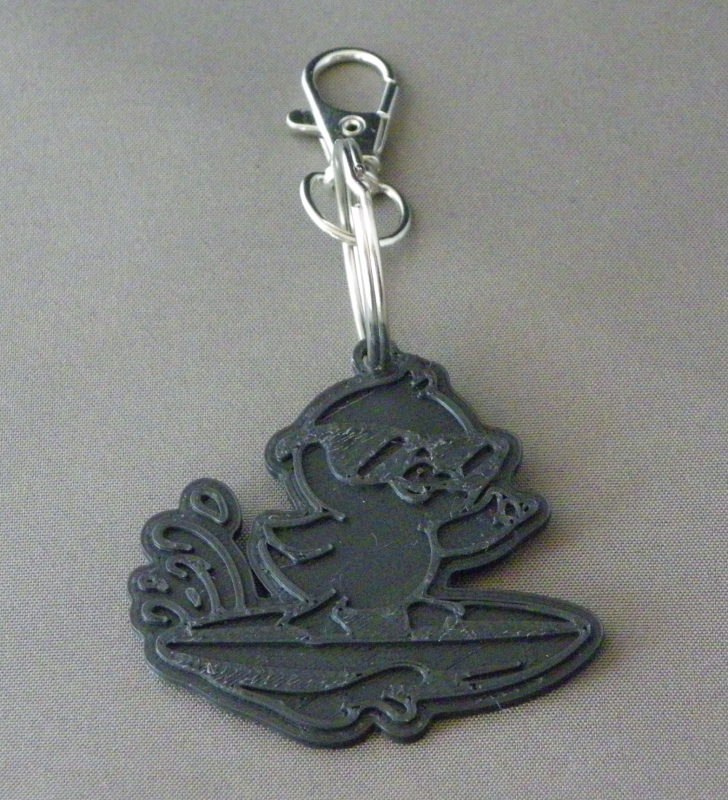 (image for) 3D Prints - Eend Sleutelhanger 1 - Zwart (Black)
