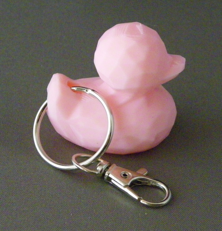 (image for) 3D Prints - Eend Sleutelhanger 2 - Kersenroze (Sakura Pink)