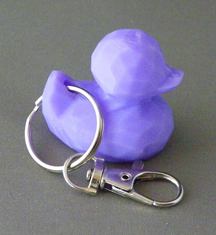 (image for) 3D Prints - Eend Sleutelhanger 2 - Paars (Purple)