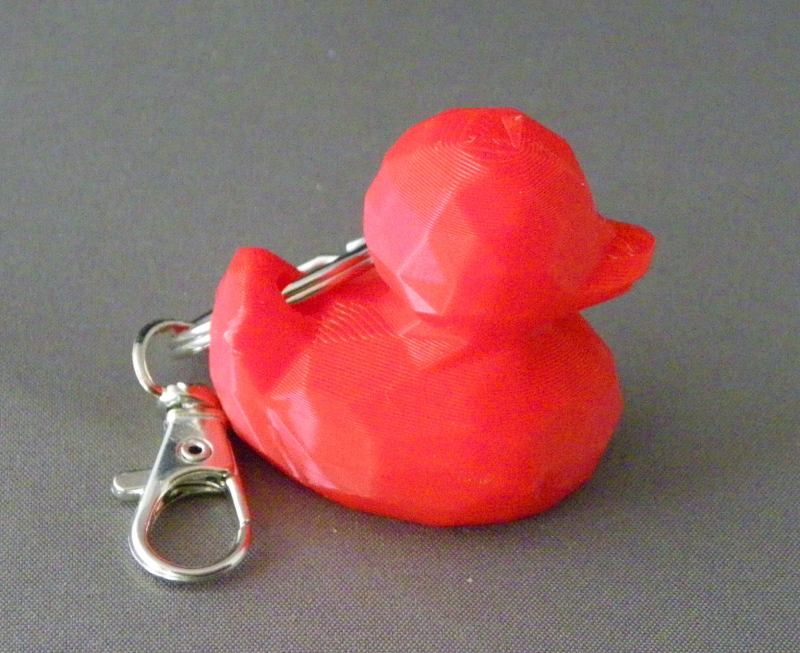 (image for) 3D Prints - Eend Sleutelhanger 2 - Rood (Red)