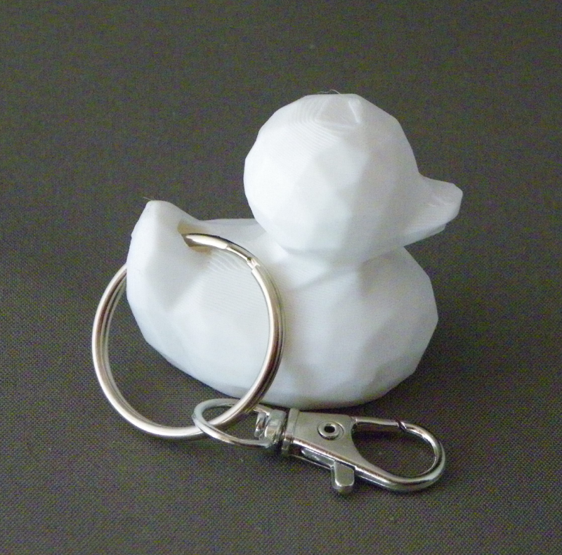 (image for) 3D Prints - Eend Sleutelhanger 2 - Wit (White)