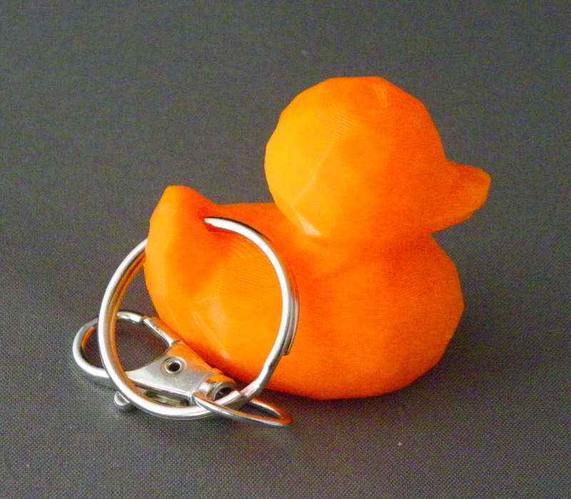 (image for) 3D Prints - Eend Sleutelhanger 2 - Zonnig Oranje (Sunny Orange)