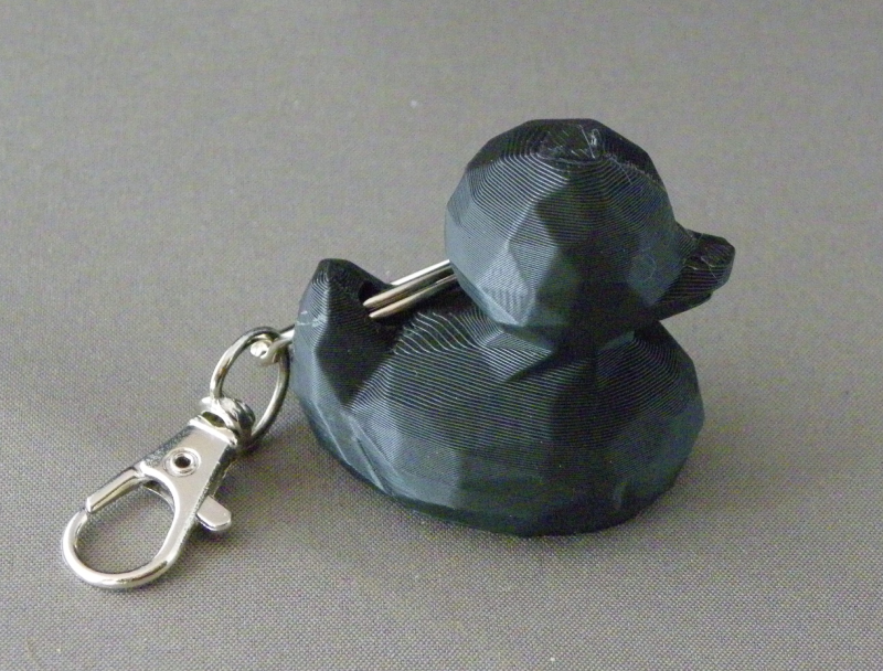 (image for) 3D Prints - Eend Sleutelhanger 2 - Zwart (Black)