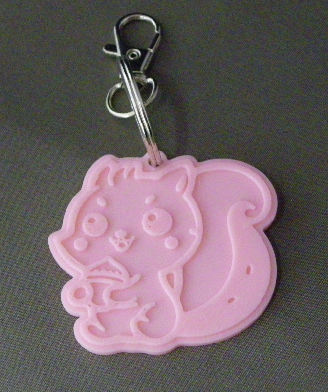 (image for) 3D Prints - Eekhoorn Sleutelhanger 1 - Kersenroze (Sakura Pink)