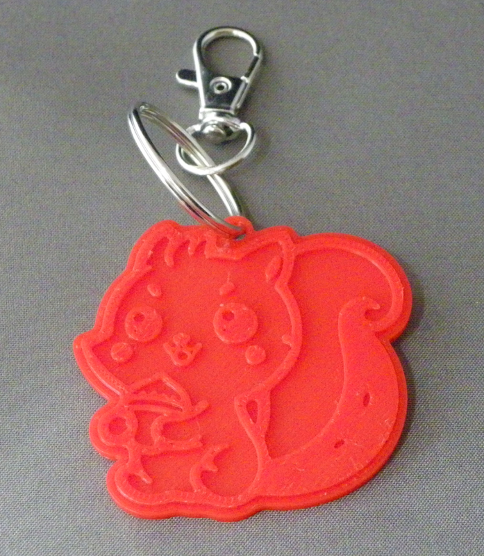 (image for) 3D Prints - Eekhoorn Sleutelhanger 1 - Rood (Red)