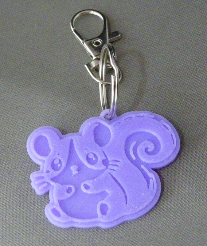 (image for) 3D Prints - Eekhoorn Sleutelhanger 2 - Paars (Purple)