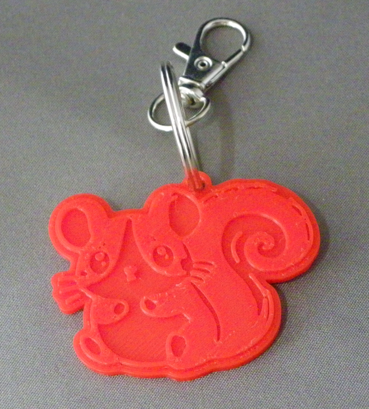 (image for) 3D Prints - Eekhoorn Sleutelhanger 2 - Rood (Red)