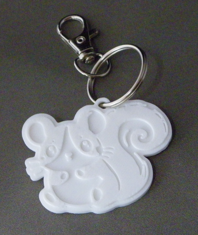 (image for) 3D Prints - Eekhoorn Sleutelhanger 2 - Wit (White)