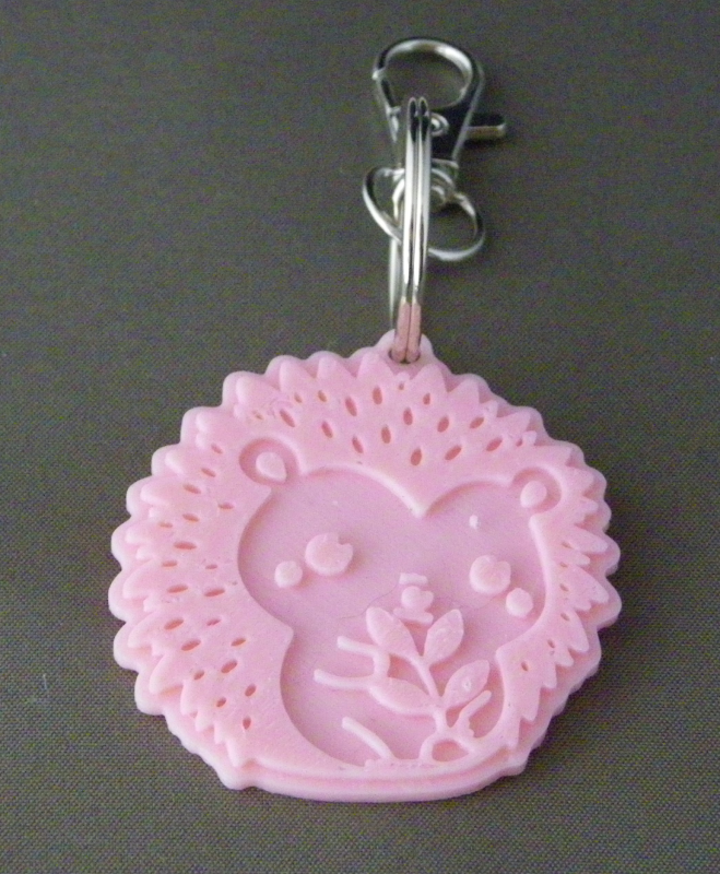 (image for) 3D Prints - Egel Sleutelhanger 1 - Kersenroze (Sakura Pink)