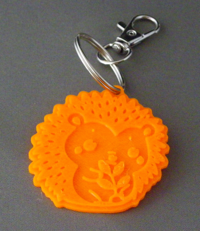 (image for) 3D Prints - Egel Sleutelhanger 1 - Zonnig Oranje (Sunny Orange)