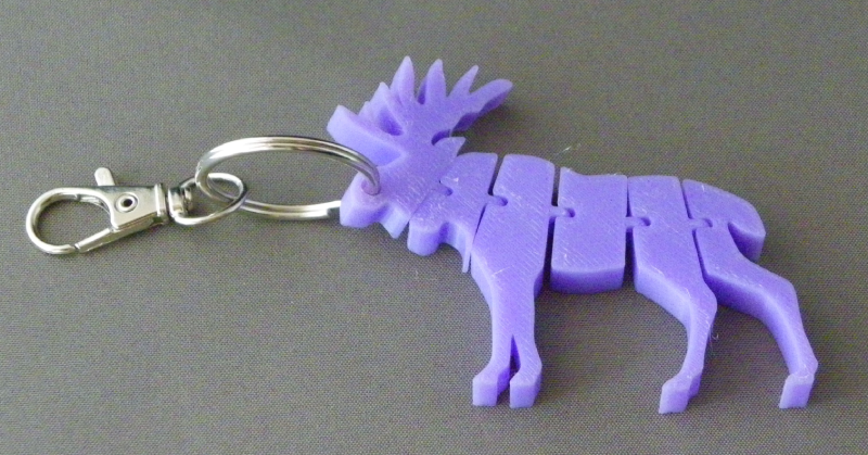 (image for) 3D Prints - Eland Sleutelhanger 3 - Paars (Purple)