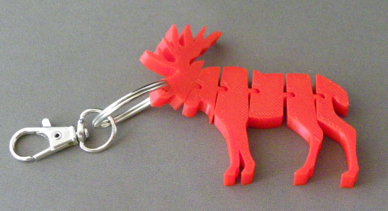 (image for) 3D Prints - Eland Sleutelhanger 3 - Rood (Red)
