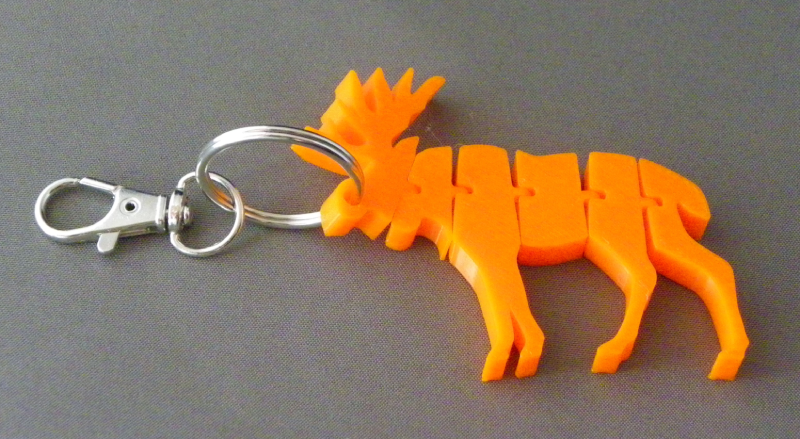 (image for) 3D Prints - Eland Sleutelhanger 3 - Zonnig Oranje (Sunny Orange)