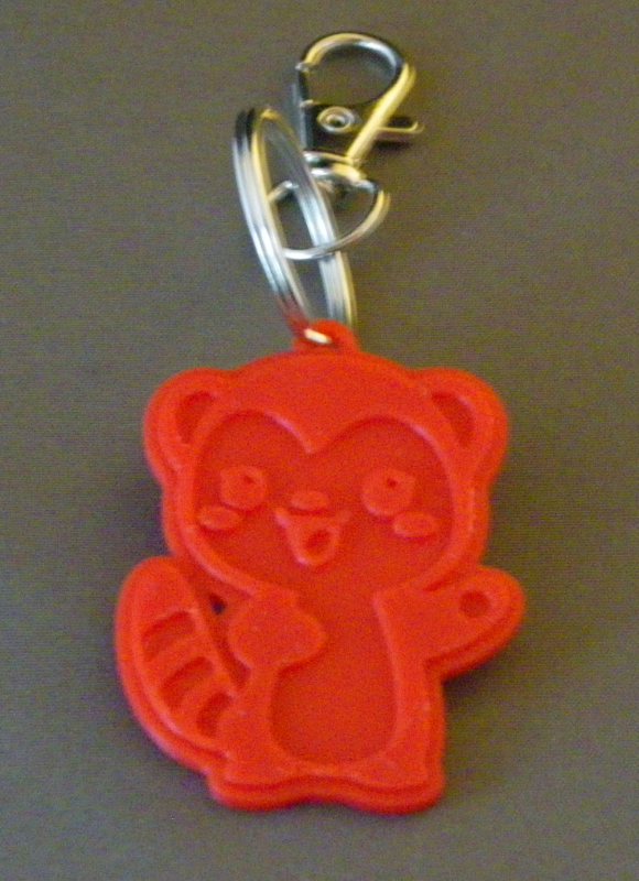 (image for) 3D Prints - Fret Sleutelhanger 1 - Rood (Red)