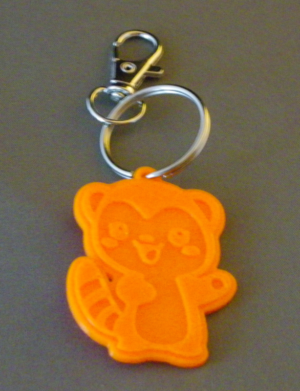 (image for) 3D Prints - Fret Sleutelhanger 1 - Zonnig Oranje (Sunny Orange)