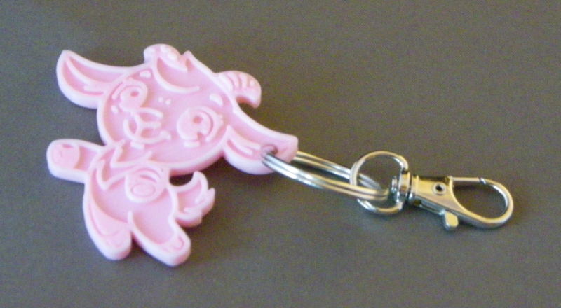 (image for) 3D Prints - Geit Sleutelhanger 1 - Kersenroze (Sakura Pink)