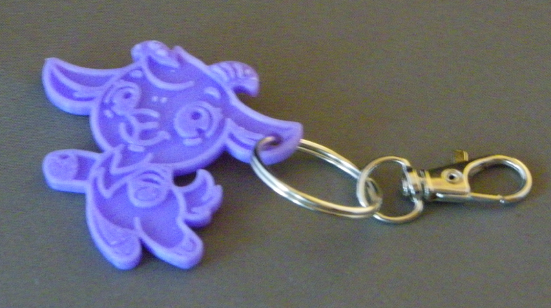 (image for) 3D Prints - Geit Sleutelhanger 1 - Paars (Purple)