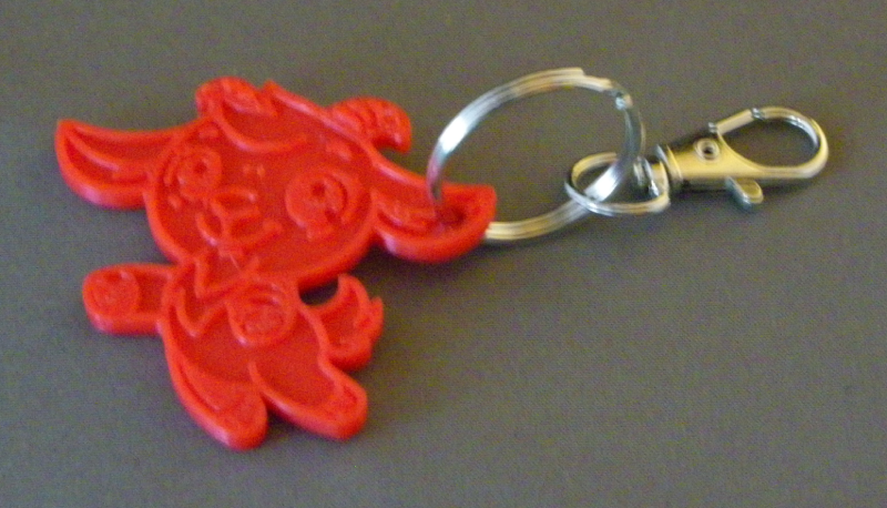 (image for) 3D Prints - Geit Sleutelhanger 1 - Rood (Red)