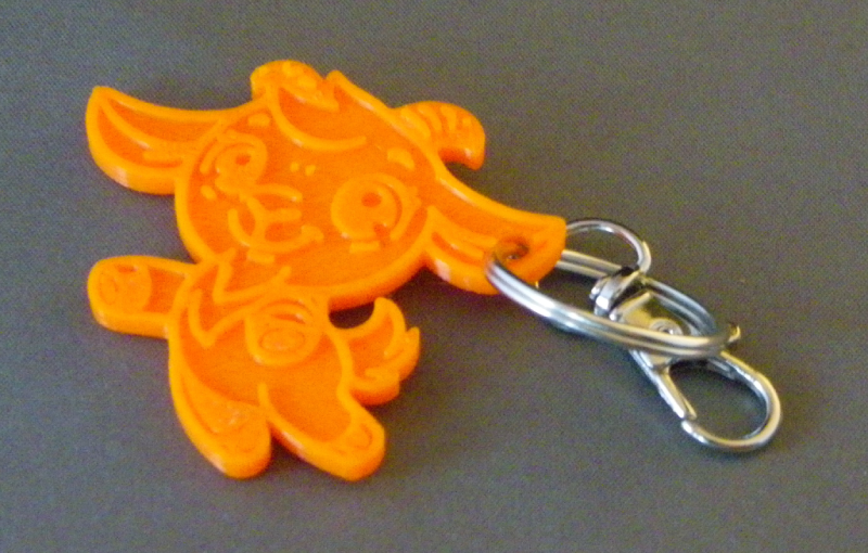 (image for) 3D Prints - Geit Sleutelhanger 1 - Zonnig Oranje (Sunny Orange)
