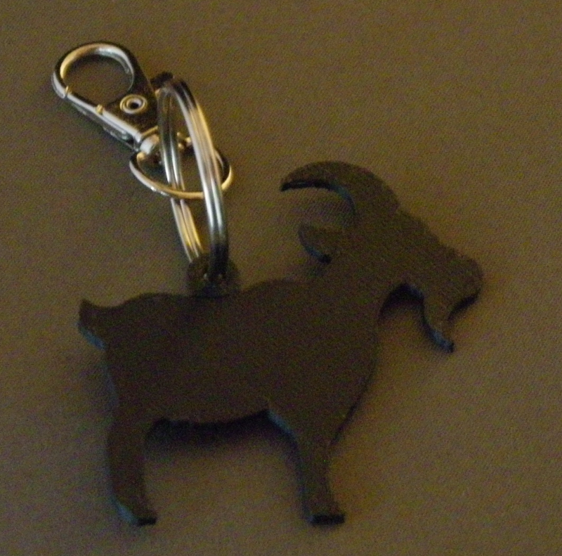(image for) 3D Prints - Geit Sleutelhanger 2 - Zwart (Black)