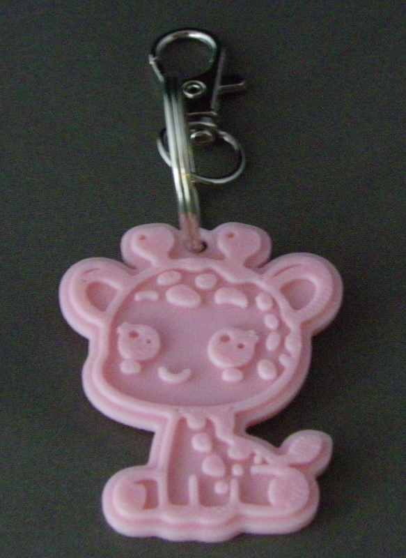 (image for) 3D Prints - Giraffe Sleutelhanger 1 - Kersenroze (Sakura Pink)