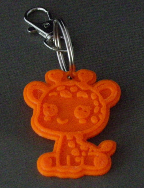 (image for) 3D Prints - Giraffe Sleutelhanger 1 - Zonnig Oranje (Sunny Orange)
