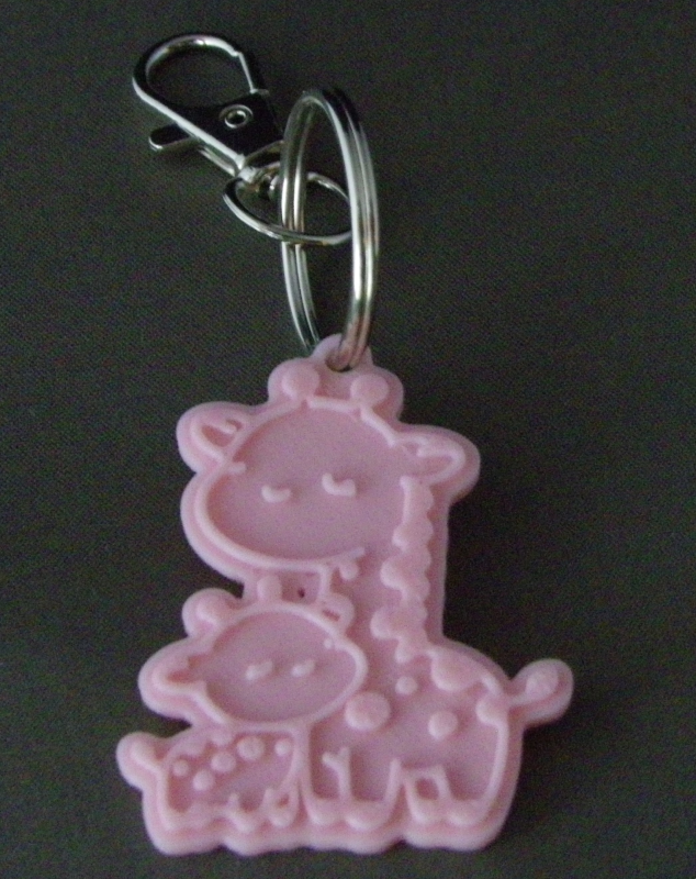 (image for) 3D Prints - Giraffe Sleutelhanger 2 - Kersenroze (Sakura Pink)