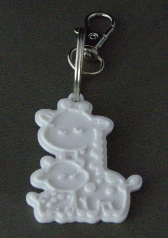 (image for) 3D Prints - Giraffe Sleutelhanger 2 - Wit (White)