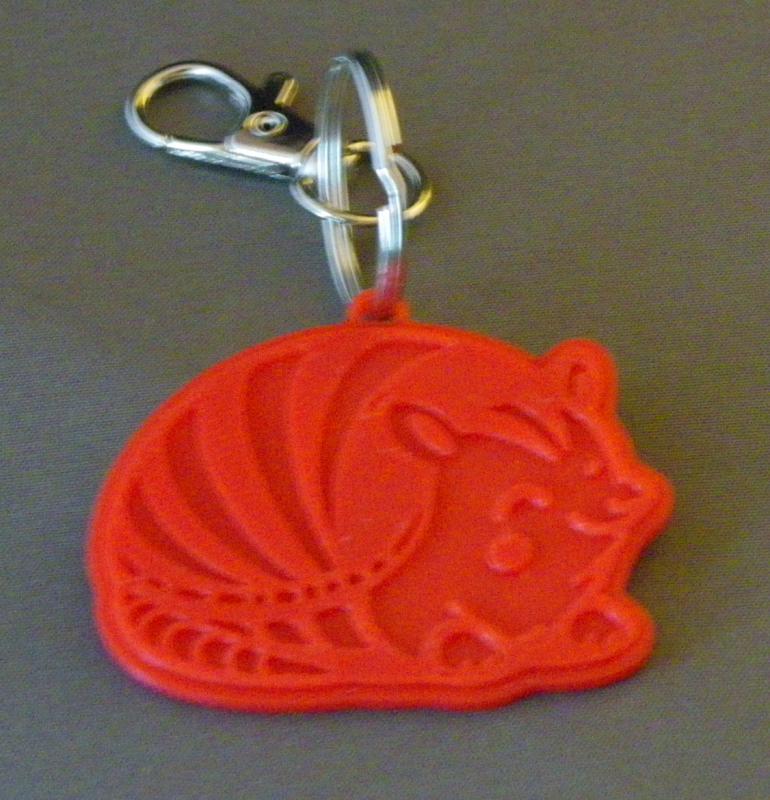 (image for) 3D Prints - Gordeldier Sleutelhanger 1 - Rood (Red)