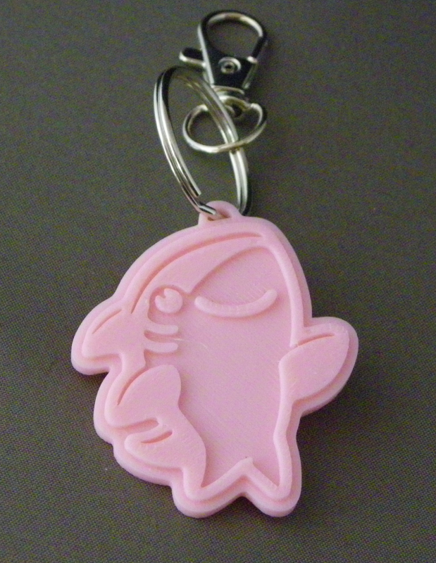 (image for) 3D Prints - Haai Sleutelhanger 4 - Kersenroze (Sakura Pink)