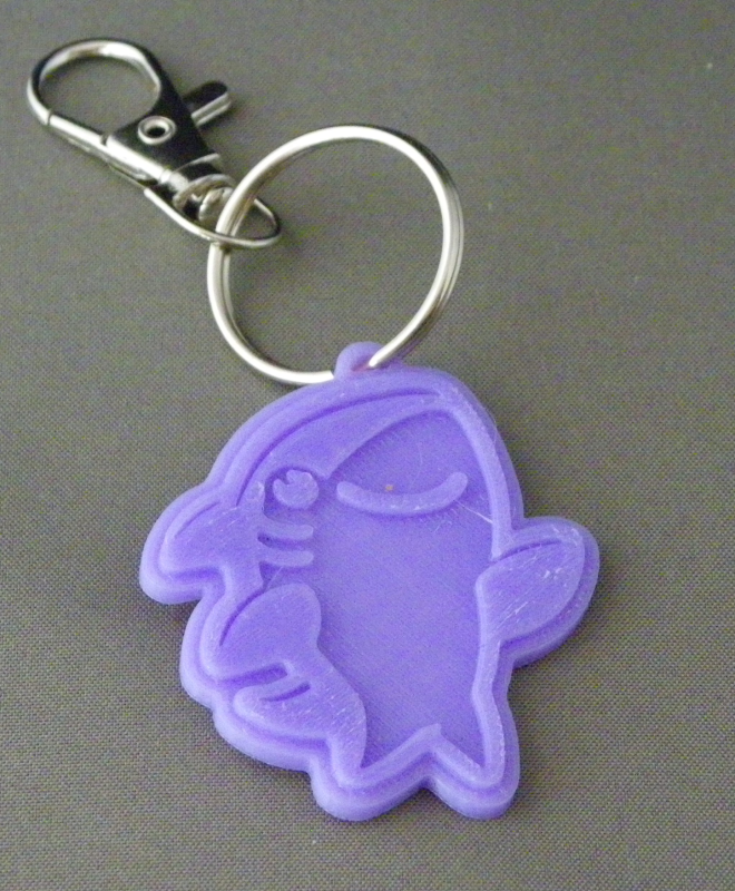 (image for) 3D Prints - Haai Sleutelhanger 4 - Paars (Purple)