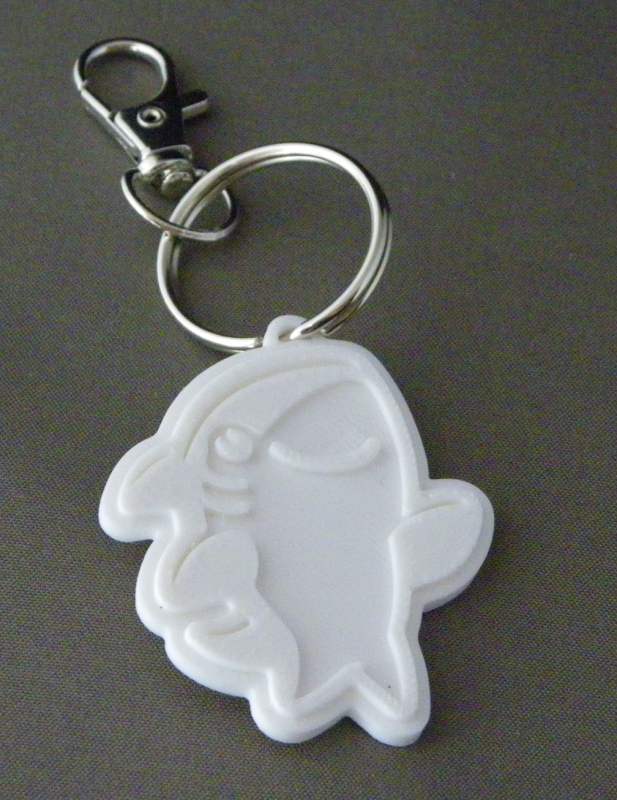 (image for) 3D Prints - Haai Sleutelhanger 4 - Wit (White)
