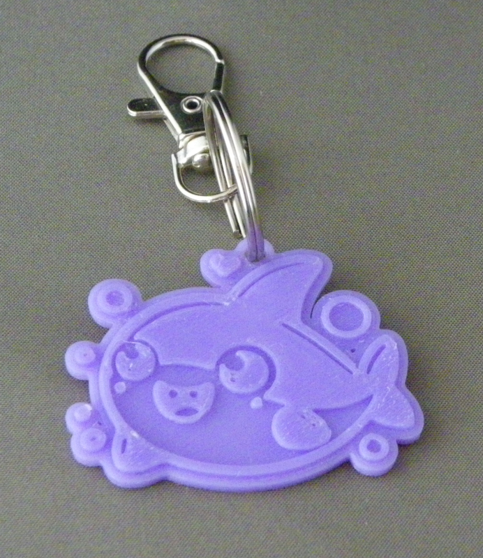 (image for) 3D Prints - Haai Sleutelhanger 5 - Paars (Purple)