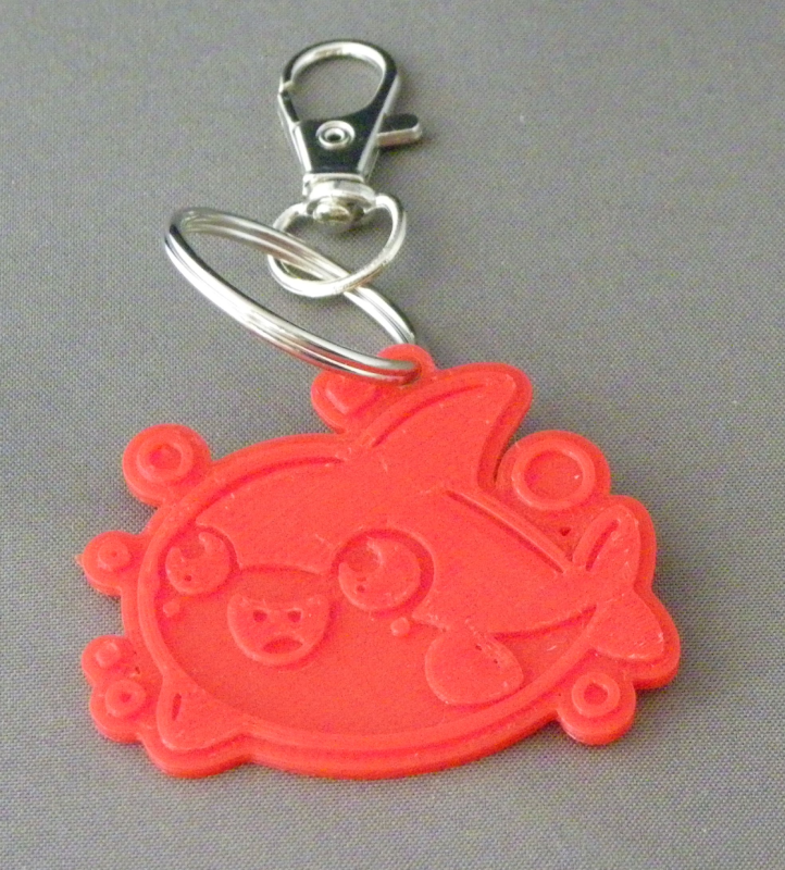 (image for) 3D Prints - Haai Sleutelhanger 5 - Rood (Red)