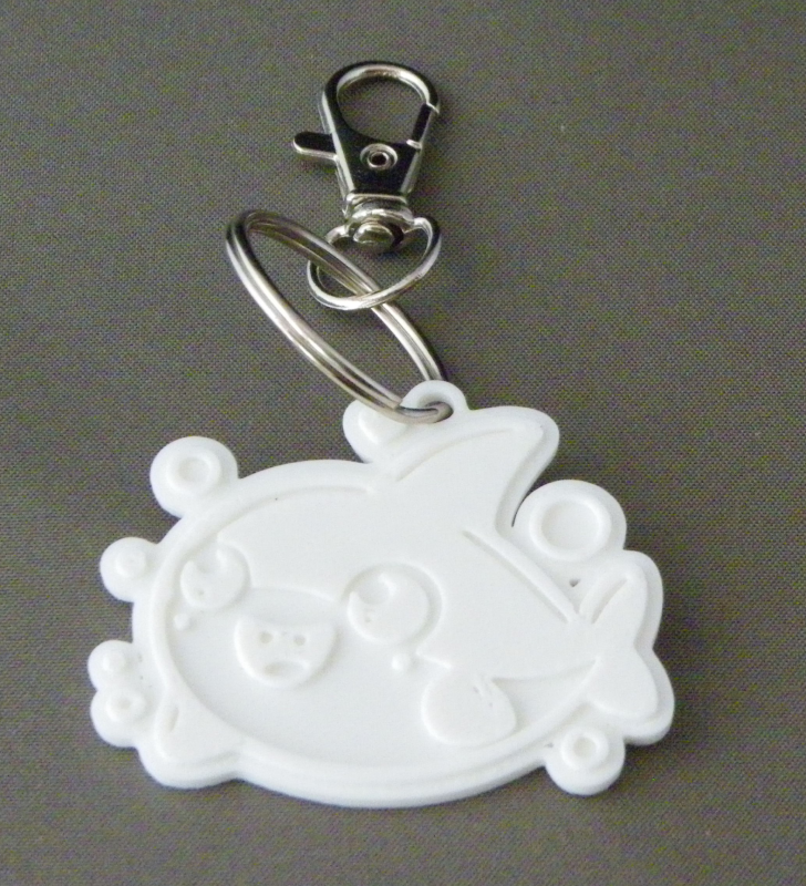 (image for) 3D Prints - Haai Sleutelhanger 5 - Wit (White)
