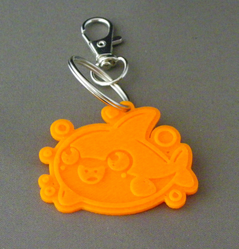 (image for) 3D Prints - Haai Sleutelhanger 5 - Zonnig Oranje (Sunny orange)