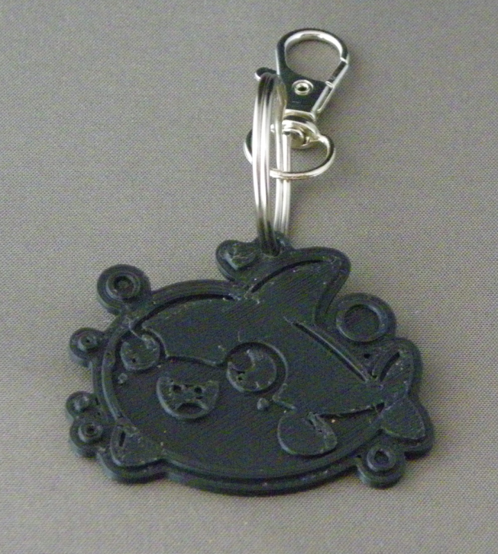(image for) 3D Prints - Haai Sleutelhanger 5 - Zwart (Black)
