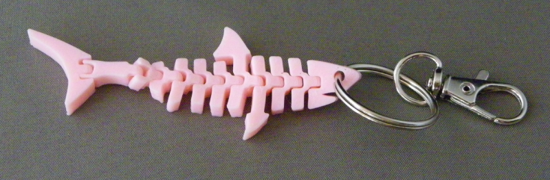 (image for) 3D Prints - Haai Sleutelhanger 6 - Kersenroze (Sakura Pink)