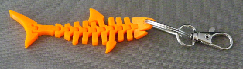 (image for) 3D Prints - Haai Sleutelhanger 6 - Zonnig Oranje (Sunny orange)