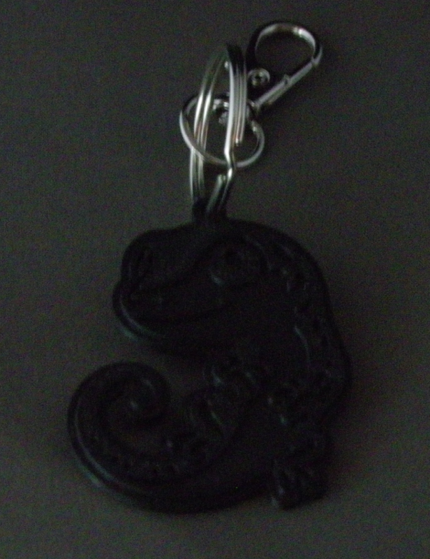 (image for) 3D Prints - Hagedis Sleutelhanger 1 - Zwart (Black)