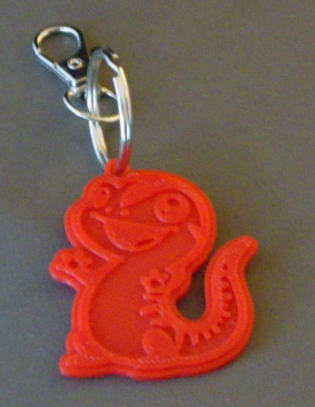 (image for) 3D Prints - Hagedis Sleutelhanger 2 - Rood (Red)