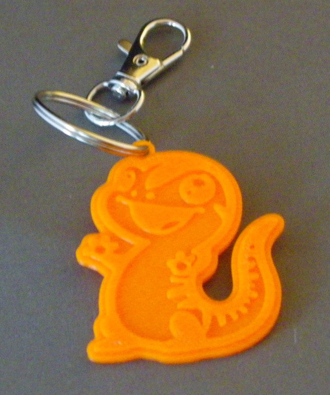 (image for) 3D Prints - Hagedis Sleutelhanger 2 - Zonnig Oranje (Sunny Orange)