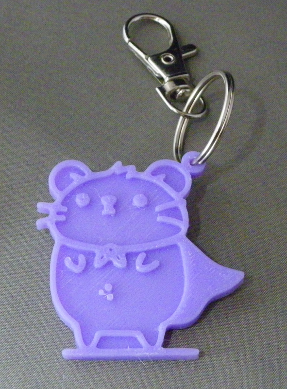 (image for) 3D Prints - Hamster Sleutelhanger 1 - Paars (Purple)
