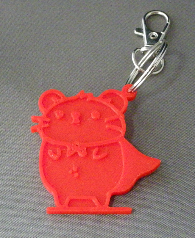 (image for) 3D Prints - Hamster Sleutelhanger 1 - Rood (Red)