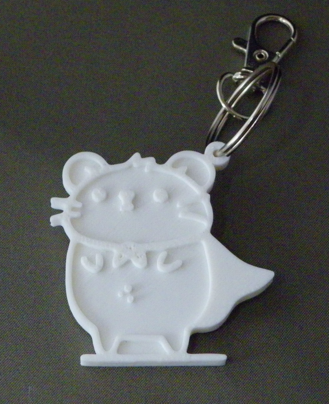 (image for) 3D Prints - Hamster Sleutelhanger 1 - Wit (White)