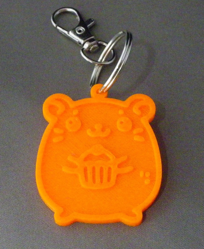 (image for) 3D Prints - Hamster Sleutelhanger 2 - Zonnig Oranje (Sunny Orange)