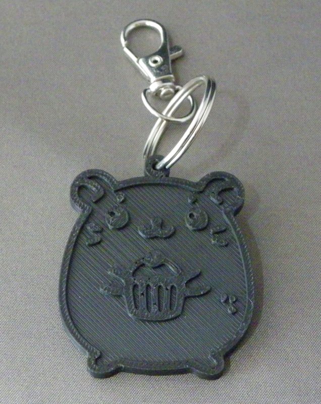 (image for) 3D Prints - Hamster Sleutelhanger 2 - Zwart (Black)