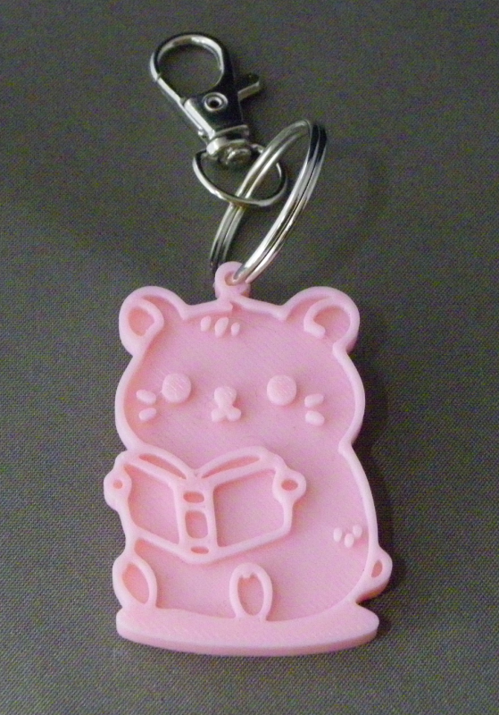 (image for) 3D Prints - Hamster Sleutelhanger 3 - Kersenroze (Sakura Pink)