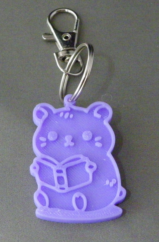 (image for) 3D Prints - Hamster Sleutelhanger 3 - Paars (Purple)