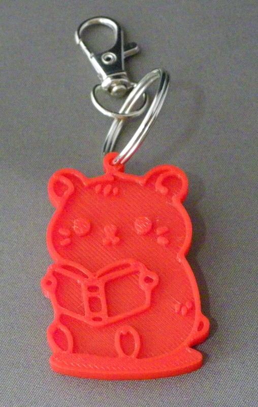 (image for) 3D Prints - Hamster Sleutelhanger 3 - Rood (Red)